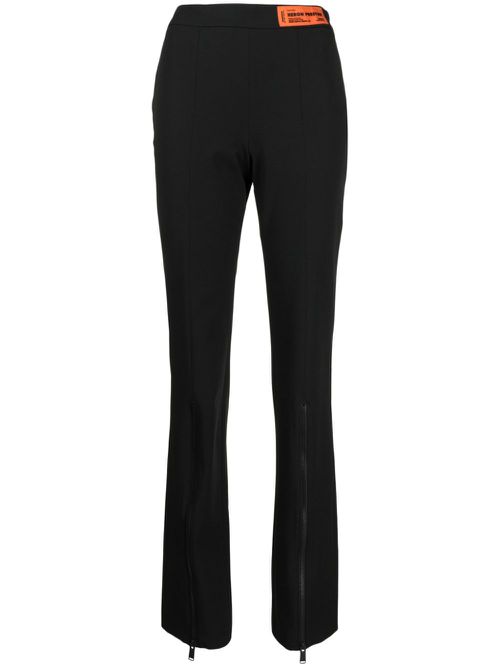 Zipped-ankle tailored trousers - Black