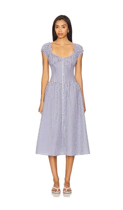 Amanda Uprichard KLEID LINELLA in Blue. Größe L. Also in M, S
