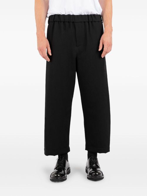Chiba elastic-waistband trousers - Black
