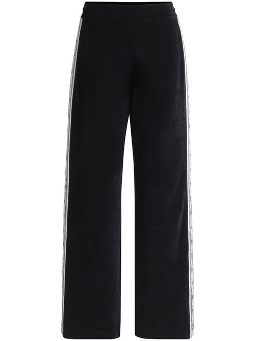 Velvet track pants - Black