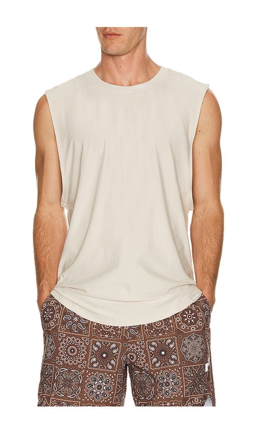 Legends Curcuit Tank in Beige. M. Also in S, L, XL/1X