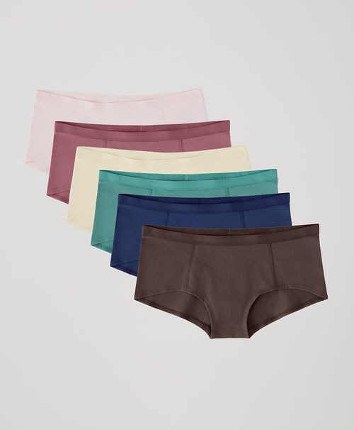 Women's Autumn Hues Everyday Boy Short 6-Pack