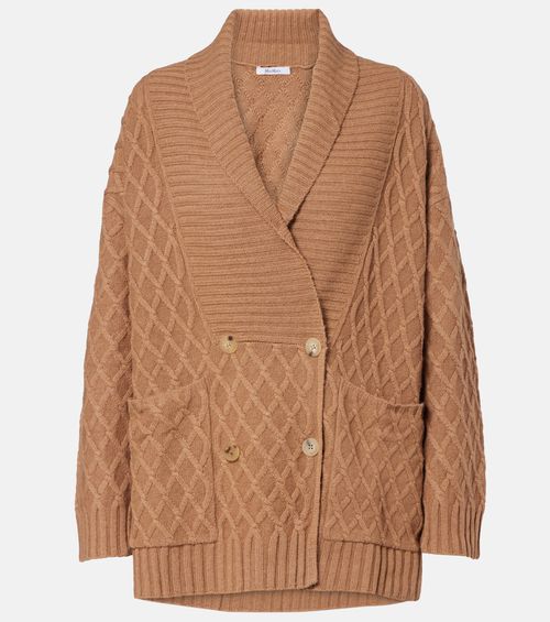 Mirca waffle-knit camel hair cardigan