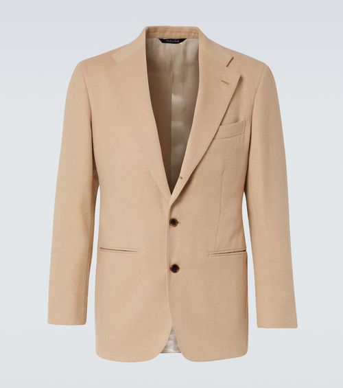 Saman Amel Camel hair suit jacket