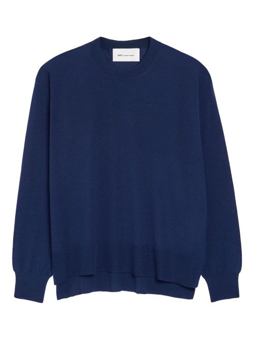 Classic Crewneck Sweater with Embroidery