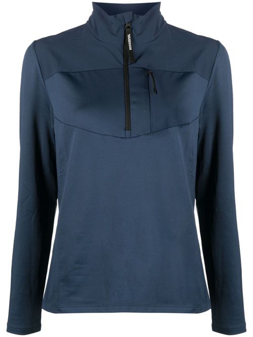 Panelled zip-up track jacket - Blue
