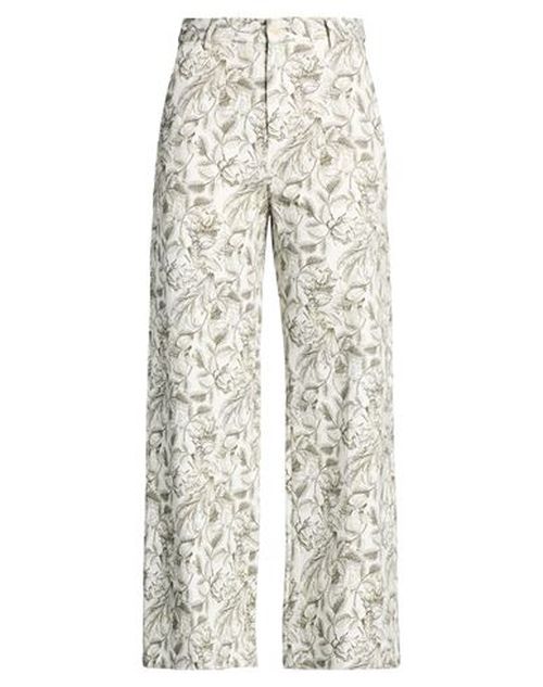 Woman Pants White Size 8 Cotton, Elastane