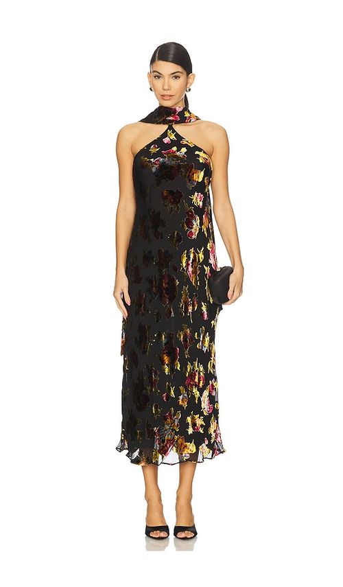 RIXO Hayley Dress in Black. - XXS also in L, M, S