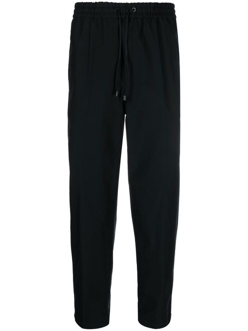 Straight-leg cropped trousers - Black