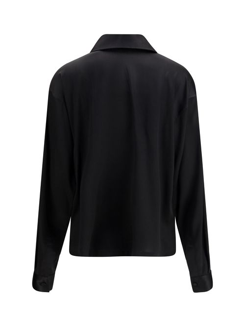 Stretch Silk Shirt — Black