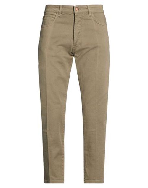 Man Jeans Sage green Size 28 Cotton, Elastane