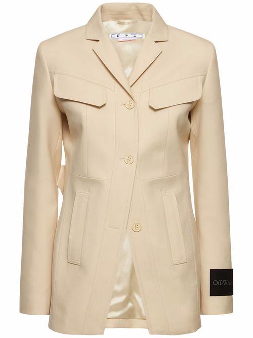 Ecru Virgin Wool Blazer