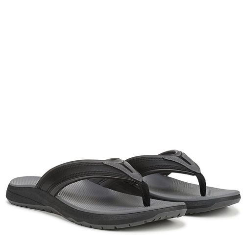 Men's Donnar 2.0 Thong Sandals (Black Faux Leather)