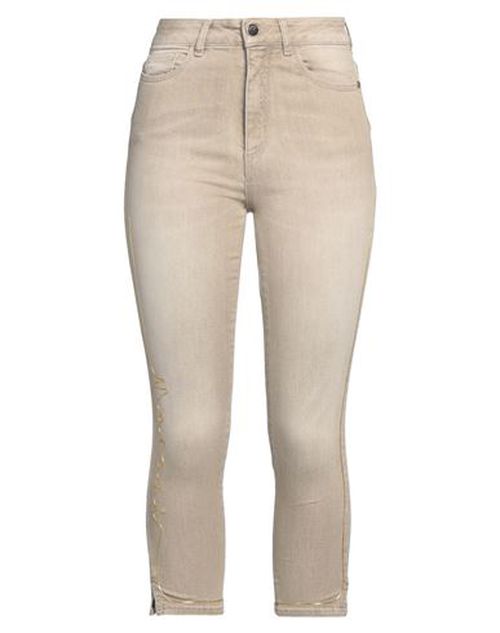 Woman Jeans Sand Size 30 Cotton, Elastane