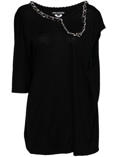 Asymmetric oversized blouse - Black