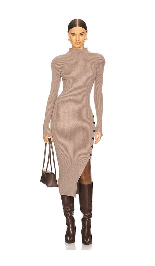 ASTR the Label Soryn Sweater Dress in Taupe. XL. Also in