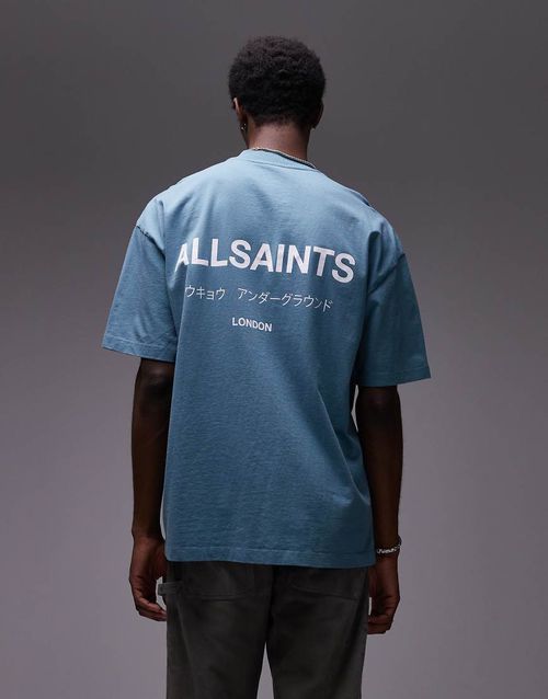 Underground oversized T-shirt in eris blue