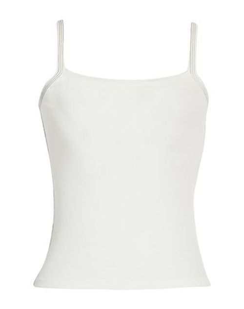 Woman Top Off white Size L Cotton, Polyamide