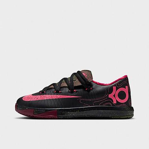 Little Kids KD 6 Basketball Shoes in Black/Atomic Red/Medium Olive