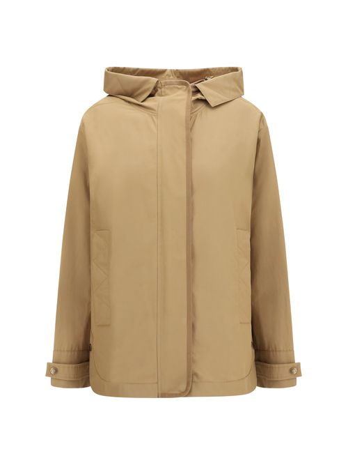Hooded Technical Jacket — Brown