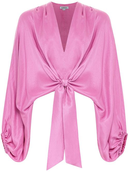 Culhane twisted silk blouse - Pink
