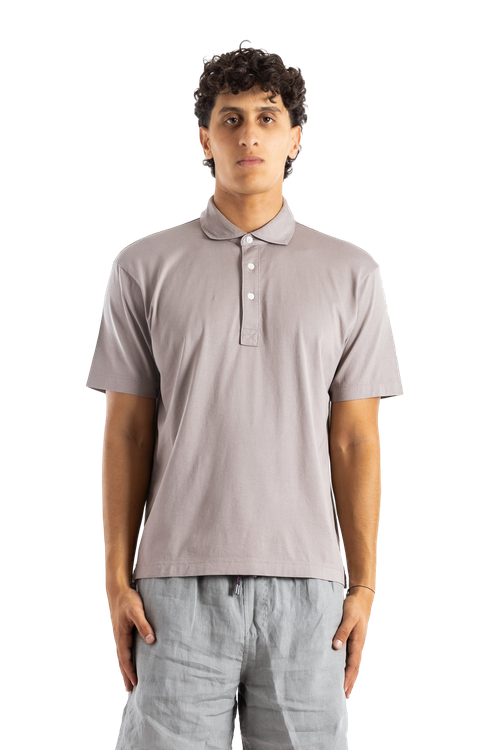 Pima Cotton Short Sleeve Polo — Gray