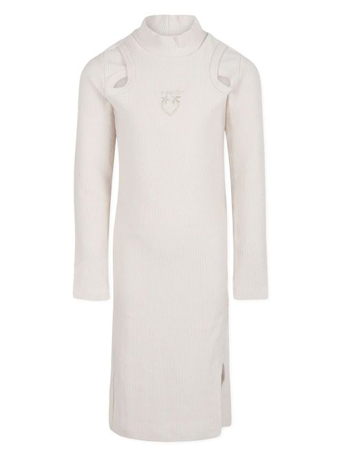 Love Birds-embroidered dress - White