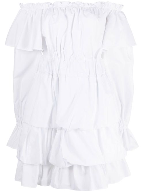 Tiered mini dress - White