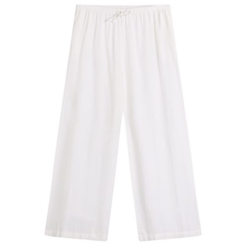 Women's Soft Linen Drawstring Trousers Ivory