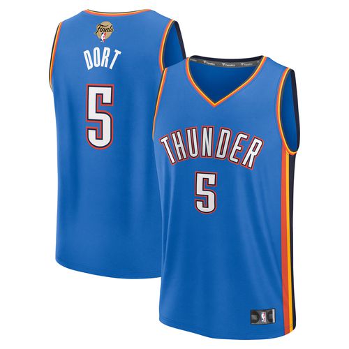 Youth Luguentz Dort Blue Oklahoma City Thunder 2025 NBA Finals Fast Break Replica Player Jersey