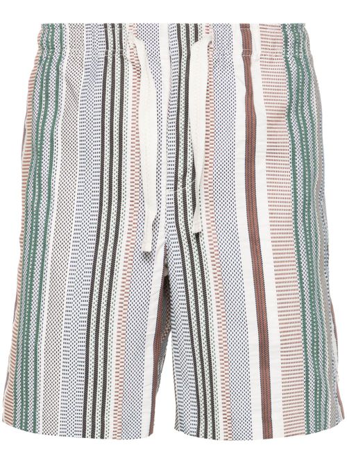 Alex patterned-jacquard shorts - White