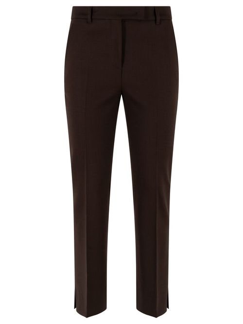 Straight-Leg And Mid-Rise Wool Tailored Trousers