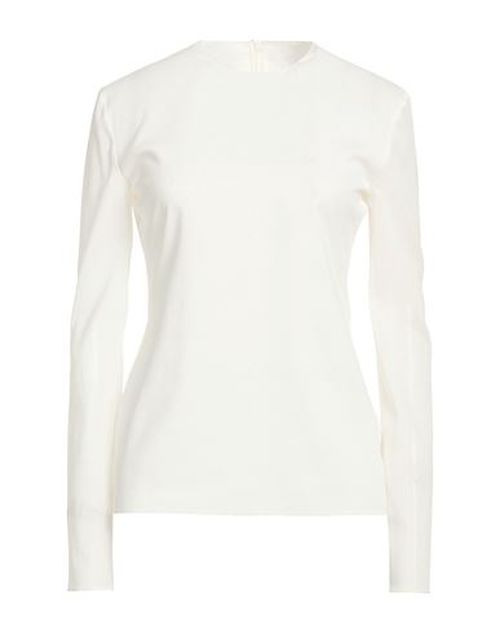Woman Top White Size 8 Silk, Elastane