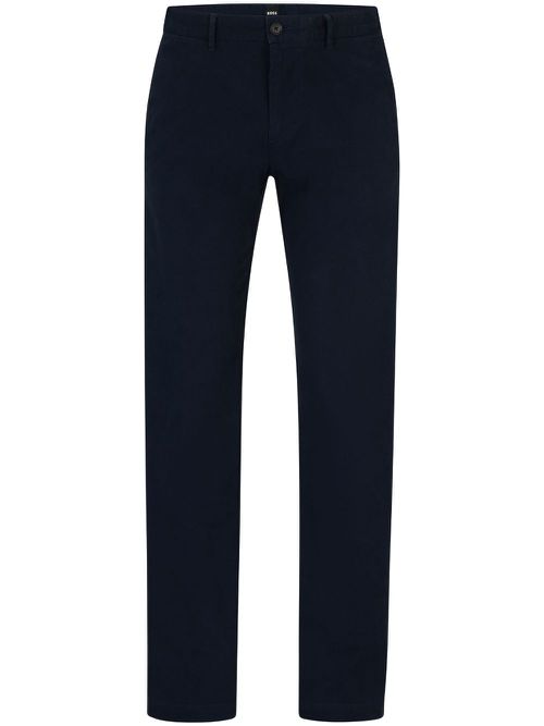 Mid-rise straight-leg chinos - Blue