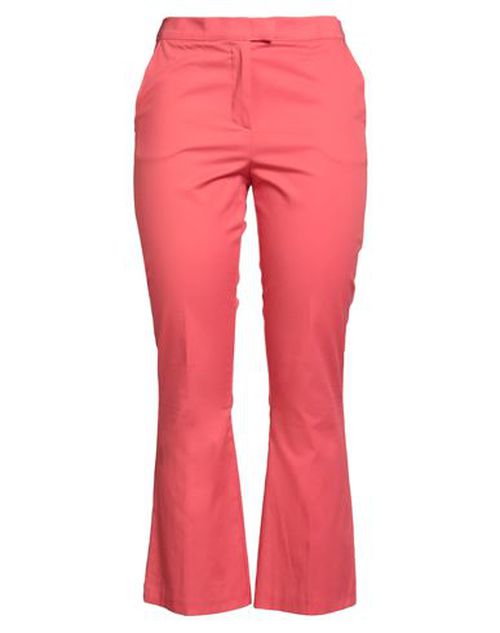 Woman Pants Coral Size 10 Cotton, Elastane