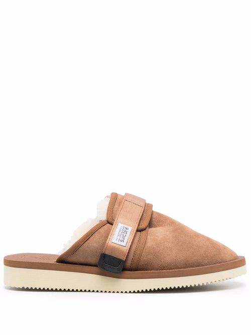 Fur lining slippers - Brown