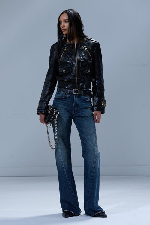 R13 Twisted Seam Flare Jean - Melvin Blue Stretch