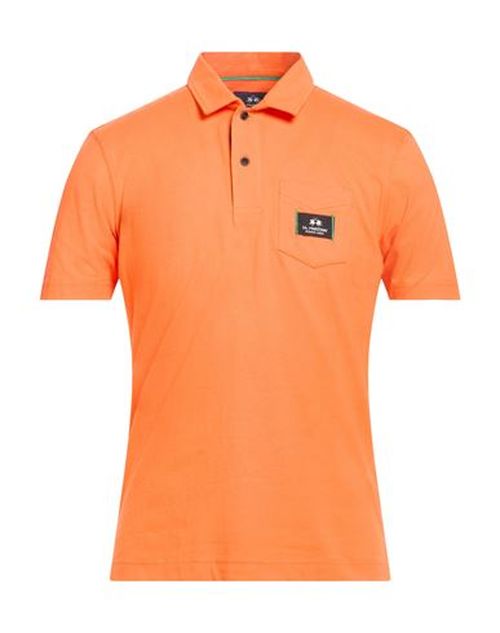 Man Polo shirt Orange Size S Cotton