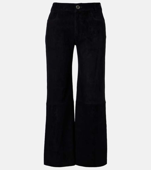 Lilou cropped suede wide-leg pants