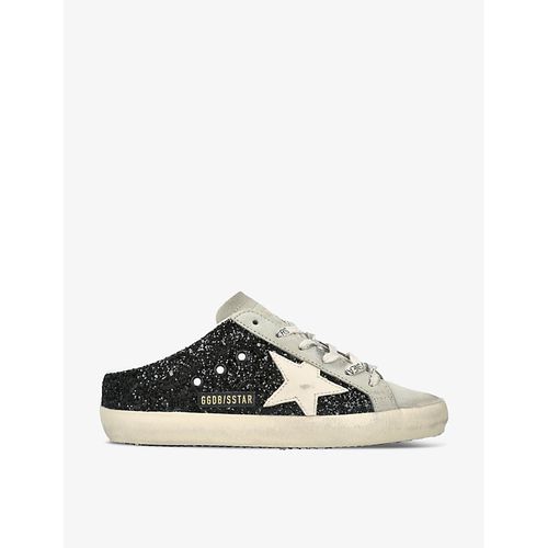 Womens Blk/other Super Star Sabot 90426 Glitter-embellished Leather Slip-on Trainers 7