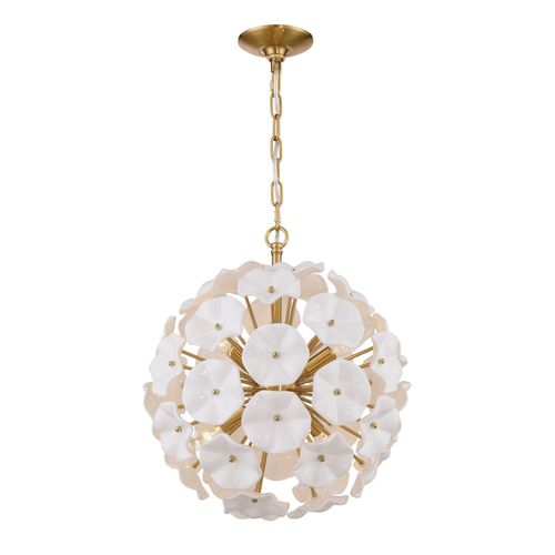 Aged Brass Chandelier from the Esme Collection