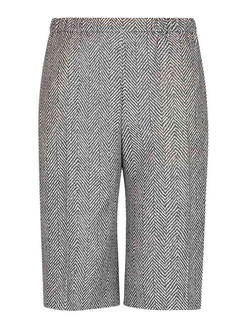 Elasticated-waistband herringbone shorts