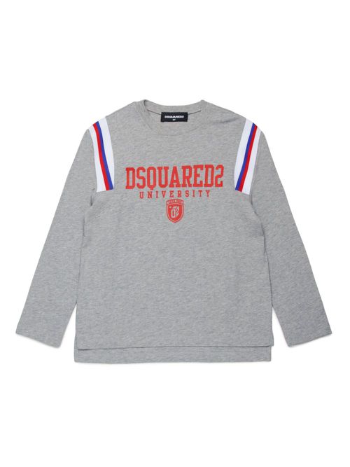 Logo-print cotton T-shirt - Grey