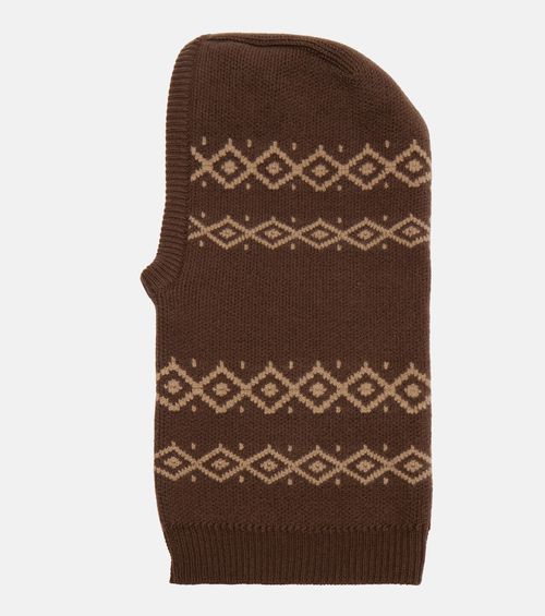 Argyle wool hood