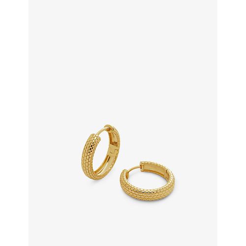 Womens Yellow Gold Heirloom Small 18ct Yellow Gold-plated Vermeil Sterling-silver Hoop Earrings 