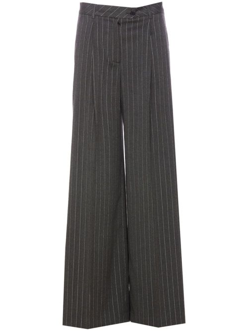 Flare striped trousers - Grey