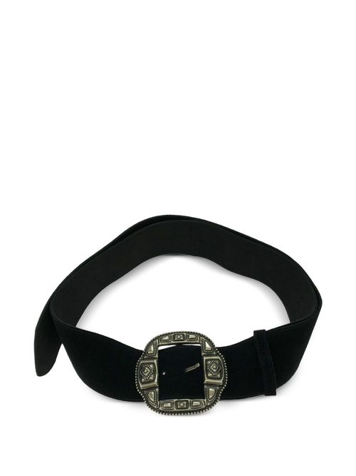 2010s engraved-buckle belt - Black