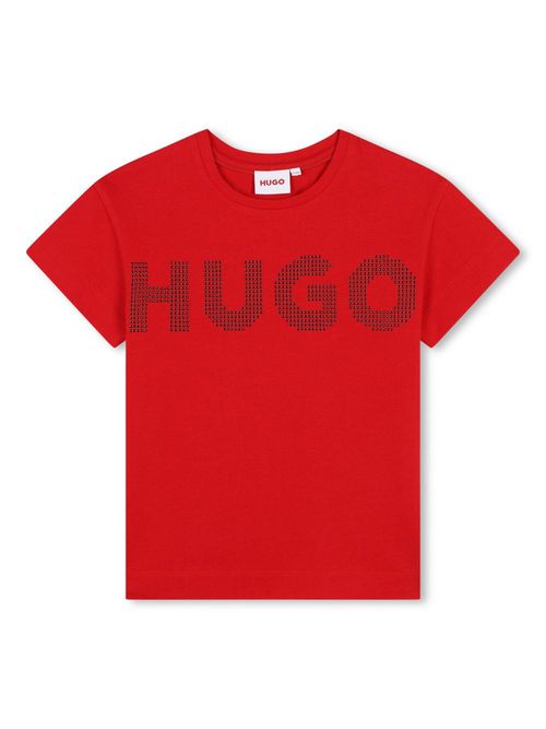 Logo-studded T-shirt - Red