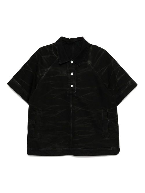 Namacheko zebra denim polo shirt - Black