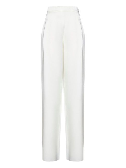 High-waisted trousers - White